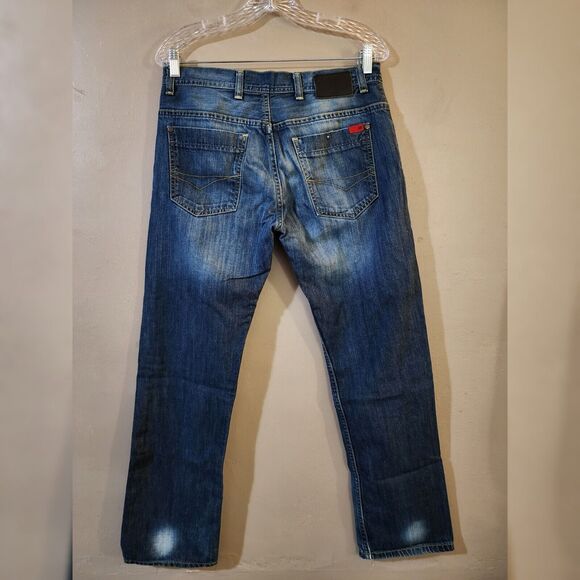 Blend Denim Mens Tornado Button Fly Straight Jeans Size 31 x 30 Short Low Rise - Picture 8 of 14